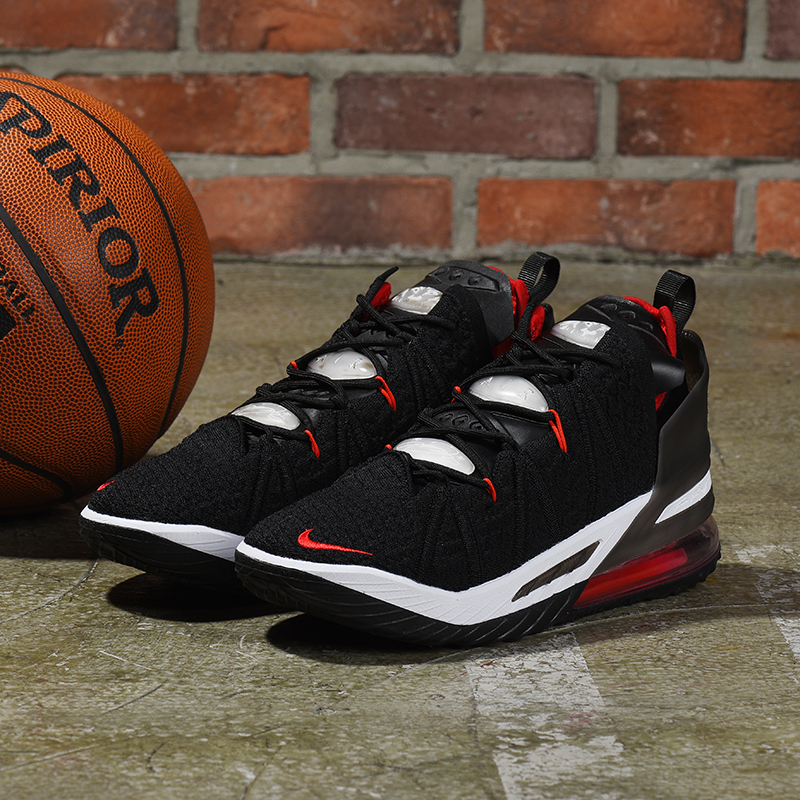 Nike LeBron 18 Black Red White Shoes